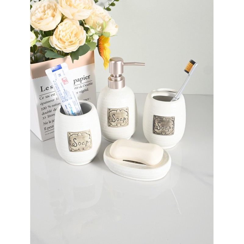 Set da 4 pezzi di tazza da bagno semplice Set da 4 pezzi di tazza da bagno semplice